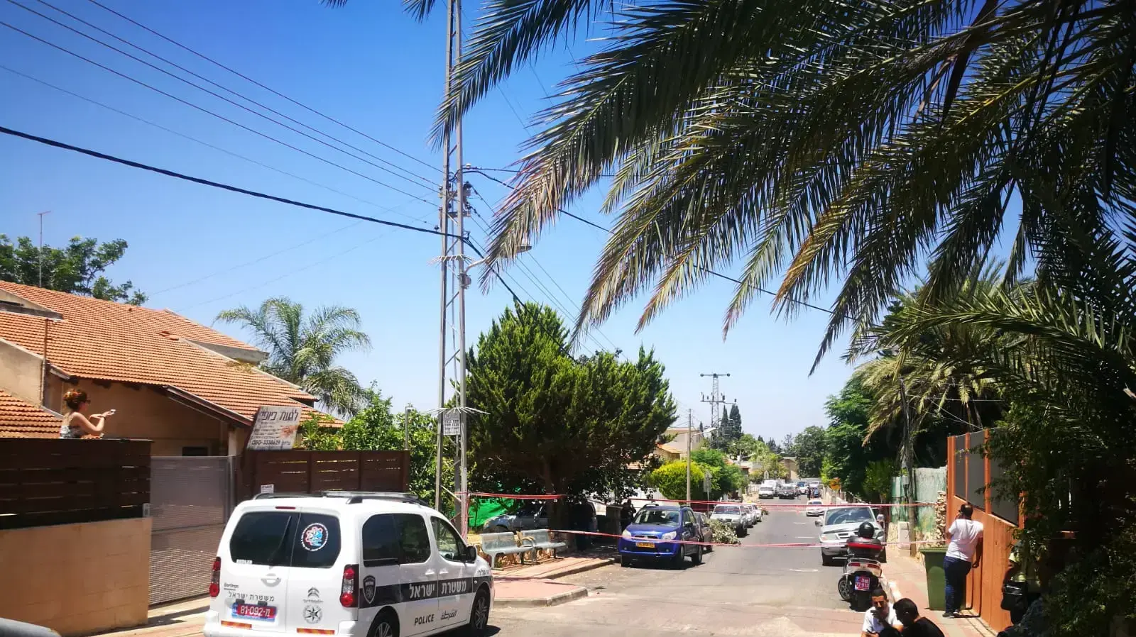 מקום מציאת הגופה של אופירה חיים בתל מונד 10 ביולי 2018 מקום מציאת הגופה של אופירה חיים בתל מונד 10 ביולי 2018
