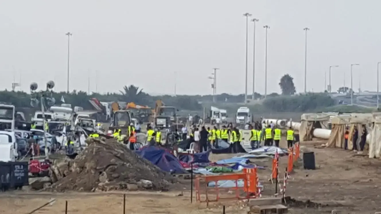 פינוי מאהל מחאה נגד אסדות גז של ארגון "שומרי הבית" בחוף דור, 17 ביולי 2018