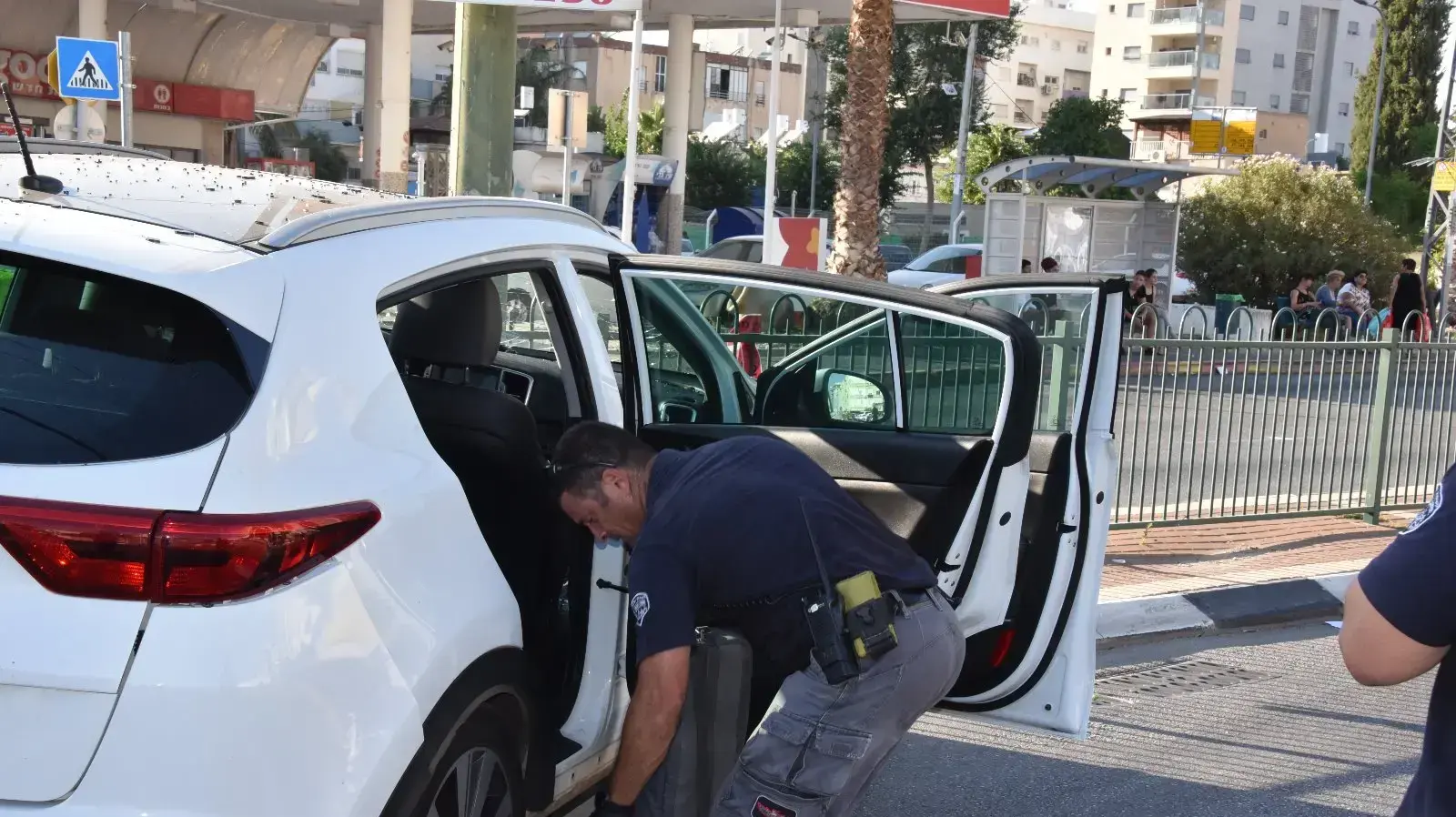 זירת פיצוץ רכב בעפולה, 23 ביולי 2018 זירת פיצוץ רכב בעפולה, 23 ביולי 2018