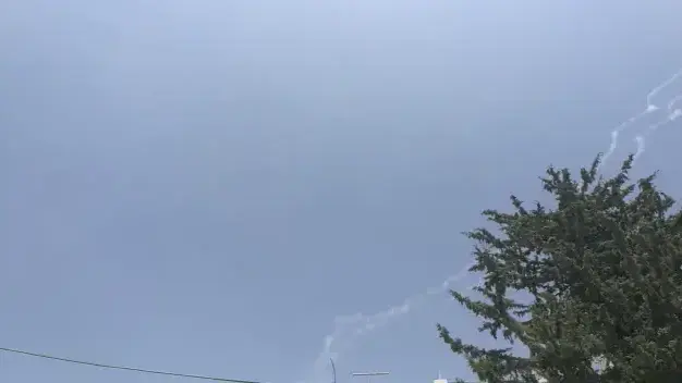 תיעוד: שני טילי יירוט שוגרו מאזור צפת אזעקות נשמעו ביישובי הגולן