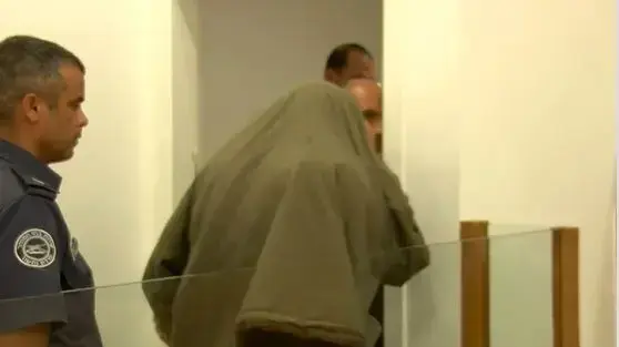 דוד חיים החשוד שרצח את אשתו לשעבר בדיון בבית משפט השלום בפתח תקווה, 26 ביולי 2018