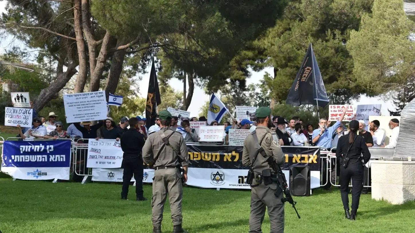 הפגנת נגד מצעד הגאווה, ירושלים, 2 באוגוסט 2018