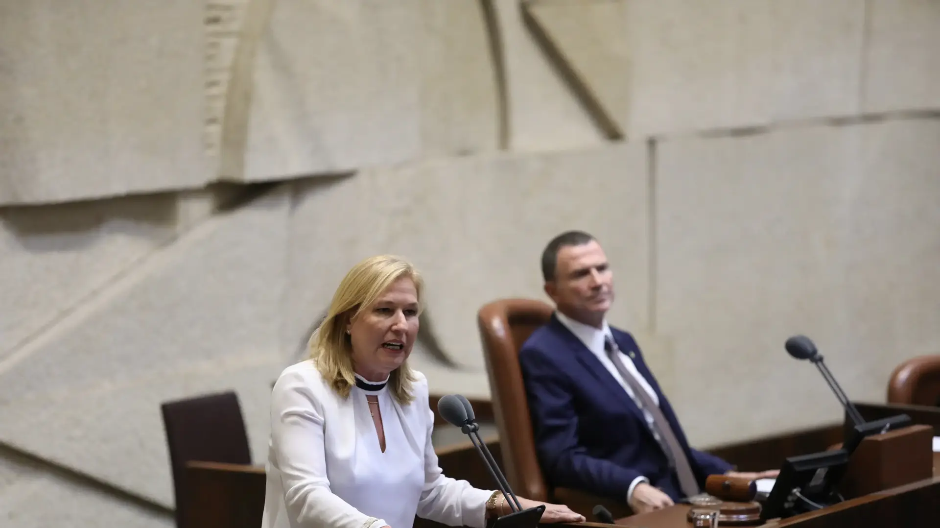 ח"כ ציפי לבני ויו"ר הכנסת, יולי אלדלשטיין בדיון על חוק הלאום בכנסת, 8 באוגוסט 2018 ח"כ ציפי לבני ויו"ר הכנסת, יולי אלדלשטיין בדיון על חוק הלאום בכנסת, 8 באוגוסט 2018