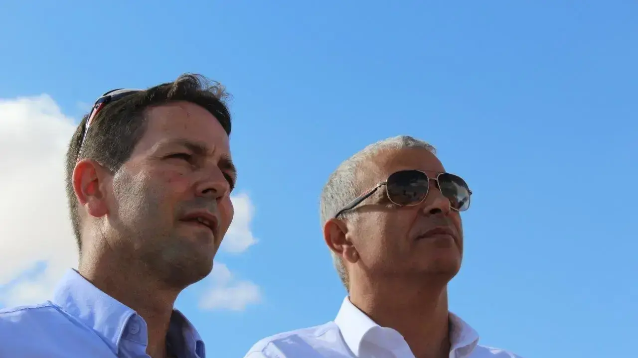 שר האוצר משה כחלון וראש מועצת רמת הנגב ערן דורון שר האוצר משה כחלון וראש מועצת רמת הנגב ערן דורון