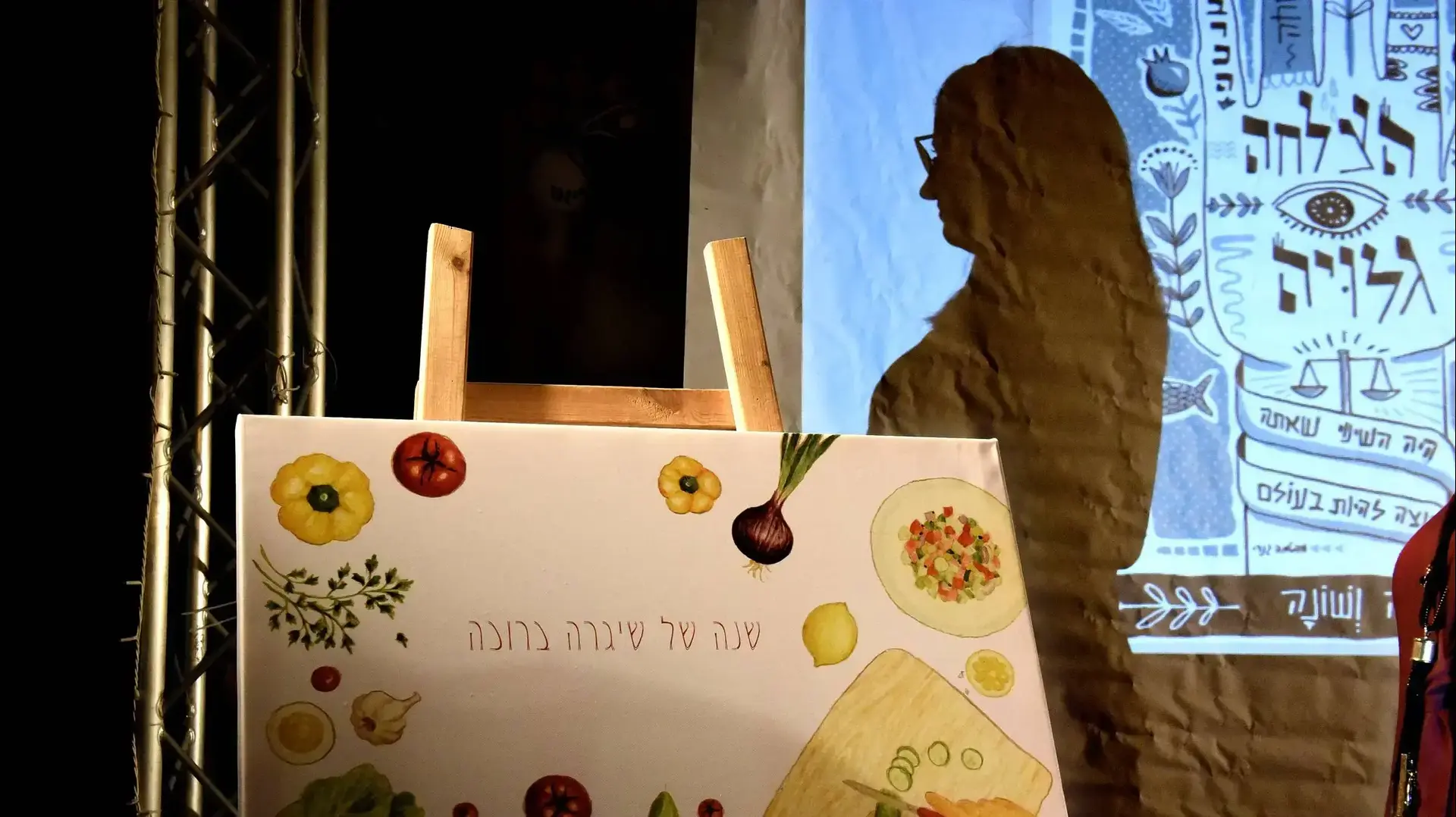 ש מציגה את הציור שלה באירוע של יד לאישה בו נשים מסורבות גט הציגו את סיפוריהן ש מציגה את הציור שלה באירוע של יד לאישה בו נשים מסורבות גט הציגו את סיפוריהן