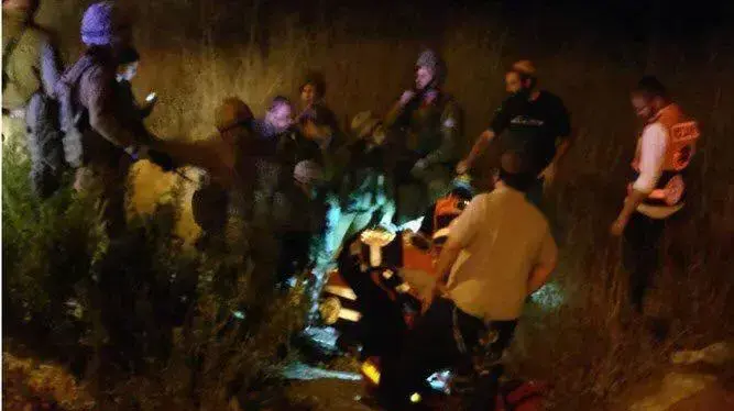 זירת הדריסה בצומת חוות גלעד 16 באוגוסט 2018 זירת הדריסה בצומת חוות גלעד 16 באוגוסט 2018
