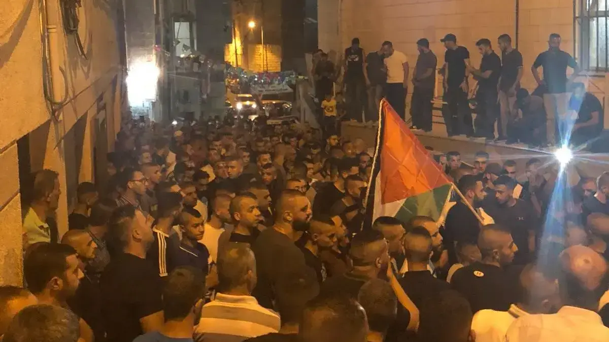 הובלת גופת דוקר השוטר מאום אל פחם לקבורה ה-21 באוגוסט 2018
