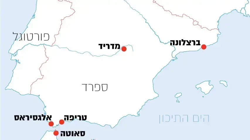 מפת ההגירה ממרוקו לספרד מפת ההגירה ממרוקו לספרד