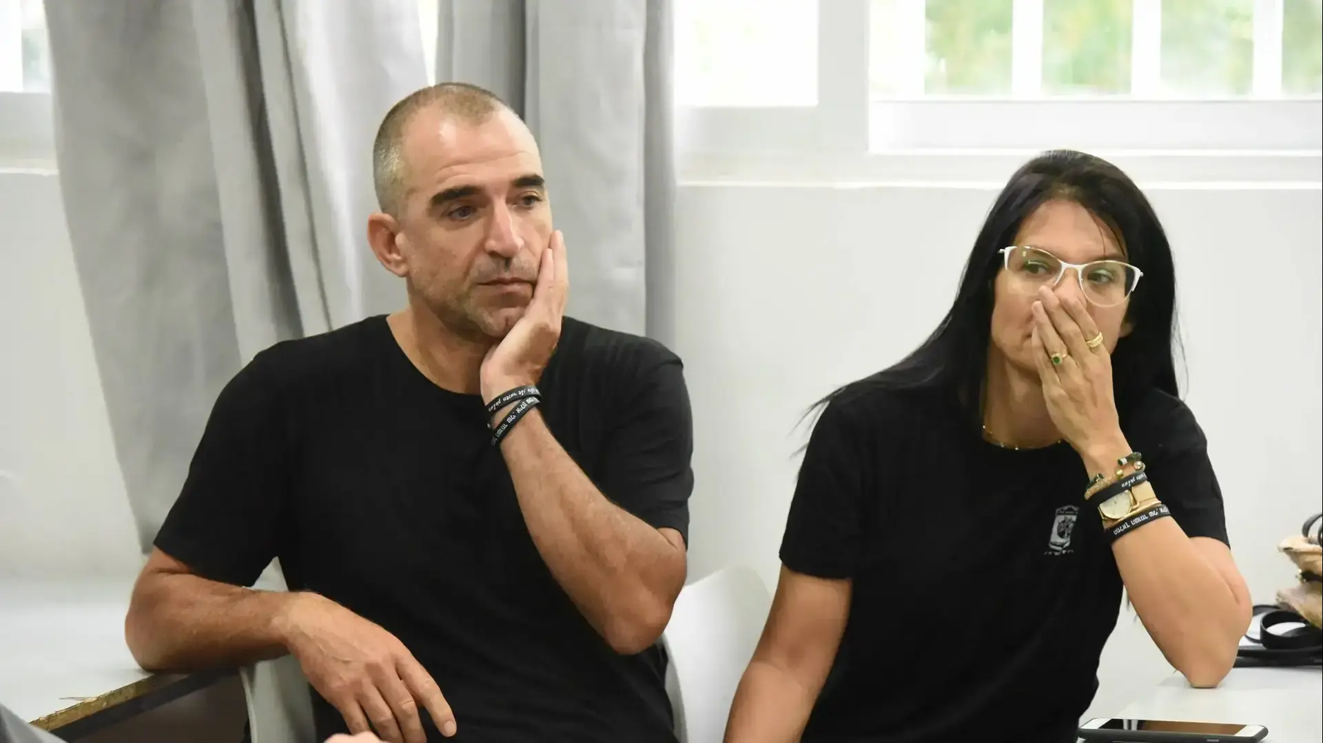הוריו של אילון שלו אמסלם בפתיחת שנת הלימודים בבית ספר אליאנס, תל אביב 2 בספטמבר 2018 הוריו של אילון שלו אמסלם בפתיחת שנת הלימודים בבית ספר אליאנס, תל אביב 2 בספטמבר 2018