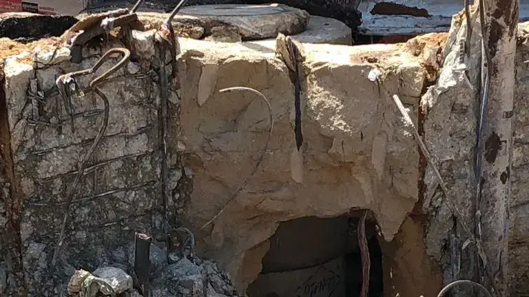הרס בעבודות הרכבת הקלה בגלל הגשם - בני ברק, 8 בספטמבר 2018