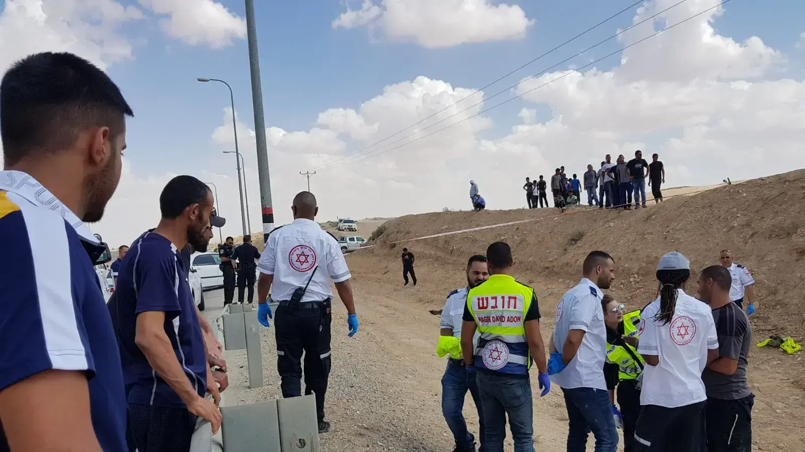 צוותי מד"א בוודאי בו נהרג רוכב אופנוע 