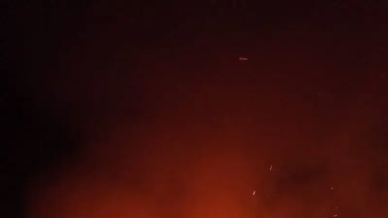 שריפה בכביש 90 שריפה בכביש 90