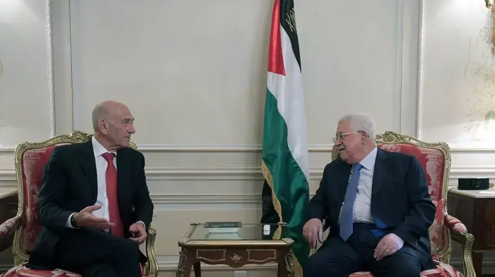 יו"ר הרשות הפלסטינית אבו מאזן עם ראש הממשלה אהוד אולמרט פריז צרפת 22 ספטמבר 2018 יו"ר הרשות הפלסטינית אבו מאזן עם ראש הממשלה אהוד אולמרט פריז צרפת 22 ספטמבר 2018