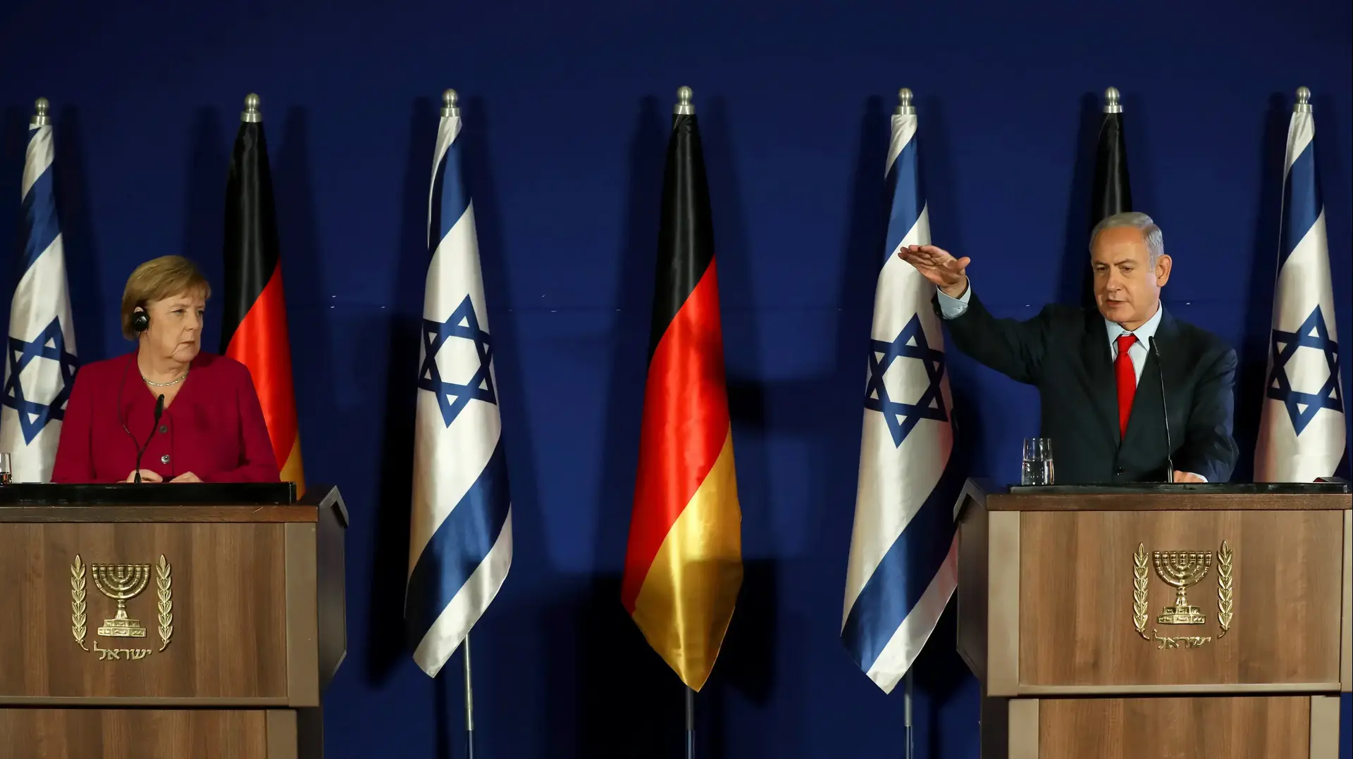 מסע"ת של ראש הממשלה וקנצלרית גרמניה במלון המלך דוד 4 באוקטובר 2018 מסע"ת של ראש הממשלה וקנצלרית גרמניה במלון המלך דוד 4 באוקטובר 2018