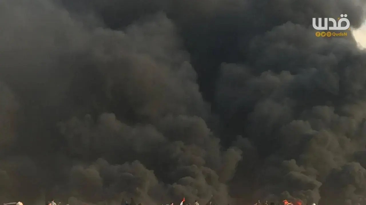 מפגינים פלסטינים בהפרות הסדר בגבול רצועת עזה 5 באוקטובר 2018 מפגינים פלסטינים בהפרות הסדר בגבול רצועת עזה 5 באוקטובר 2018