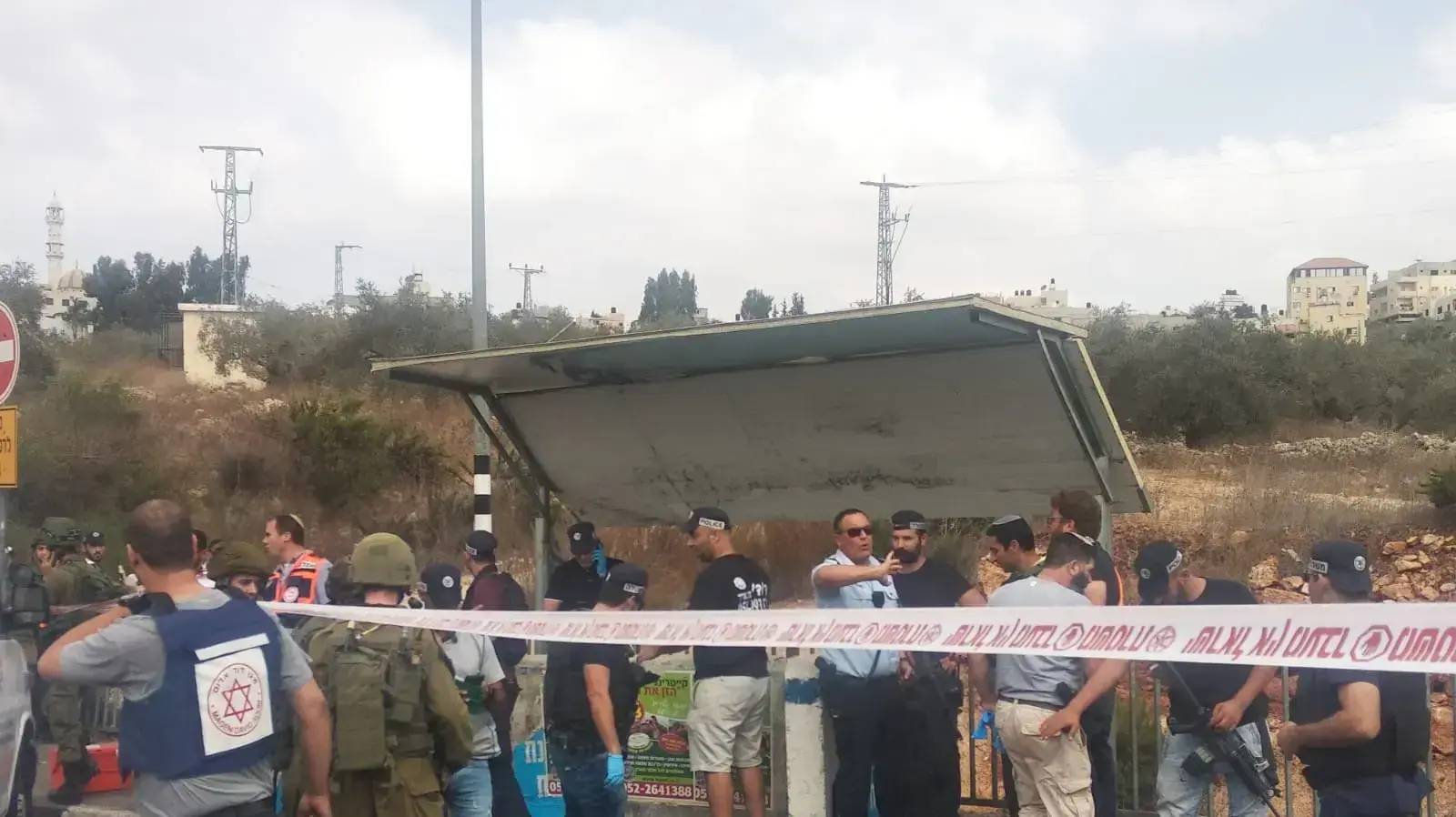 זירת האירוע בצומת גיתי, אוקטובר 2018 זירת האירוע בצומת גיתי, אוקטובר 2018