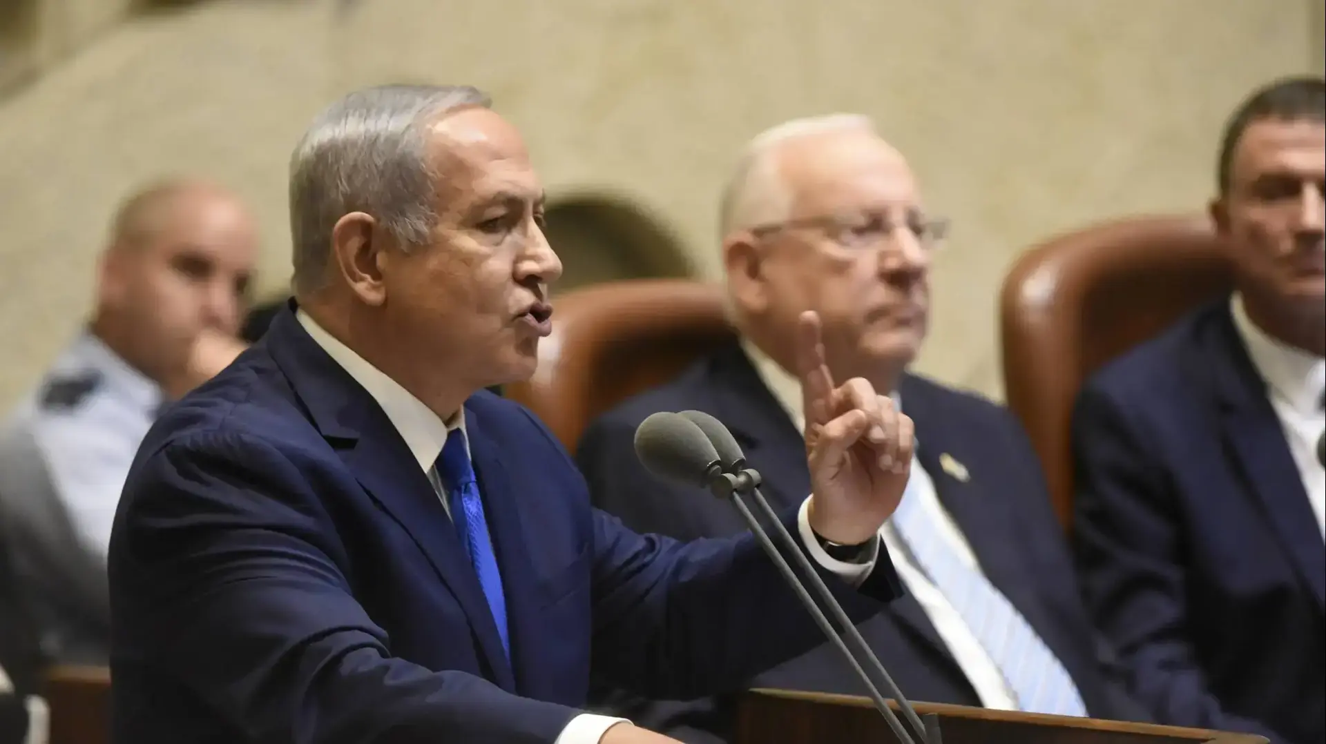 ראש הממשלה, בנימין נתניהו במהלך פתיחת מושב הכנסת 15 באוקטובר 2018 ראש הממשלה, בנימין נתניהו במהלך פתיחת מושב הכנסת 15 באוקטובר 2018