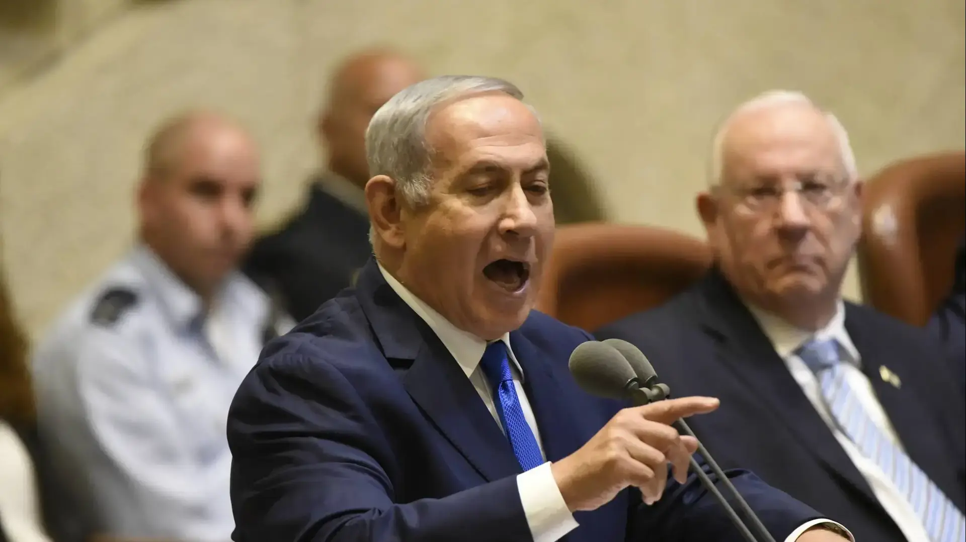 ראש הממשלה, בנימין נתניהו במהלך פתיחת מושב הכנסת 15 באוקטובר 2018 ראש הממשלה, בנימין נתניהו במהלך פתיחת מושב הכנסת 15 באוקטובר 2018