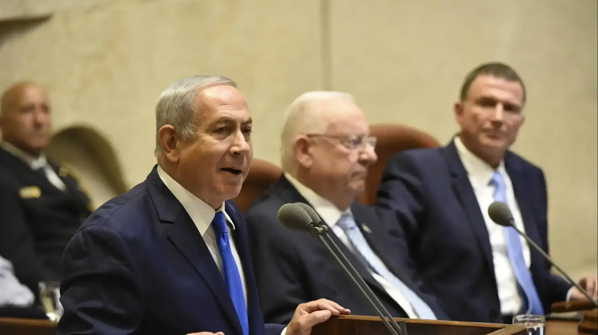 ראש הממשלה, בנימין נתניהו במהלך פתיחת מושב הכנסת 15 באוקטובר 2018 ראש הממשלה, בנימין נתניהו במהלך פתיחת מושב הכנסת 15 באוקטובר 2018