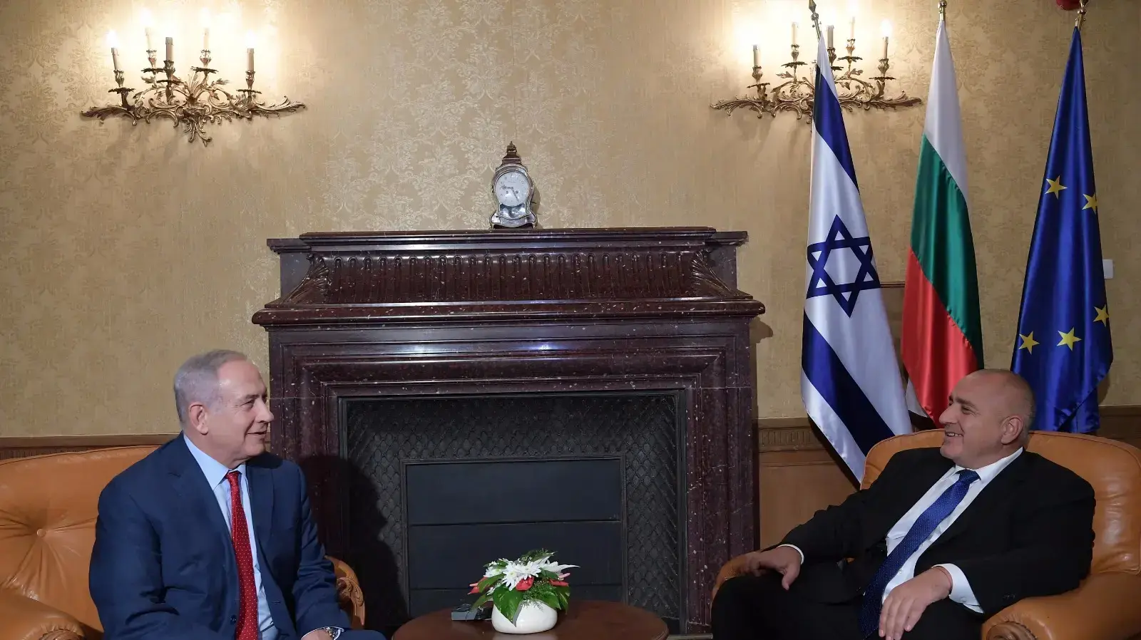 ראש הממשלה בנימין נתניהו במהלך פגישה עם ראש ממשלת בולגריה בויקו בוריסוב בוורנה, בולגריה ראש הממשלה בנימין נתניהו במהלך פגישה עם ראש ממשלת בולגריה בויקו בוריסוב בוורנה, בולגריה