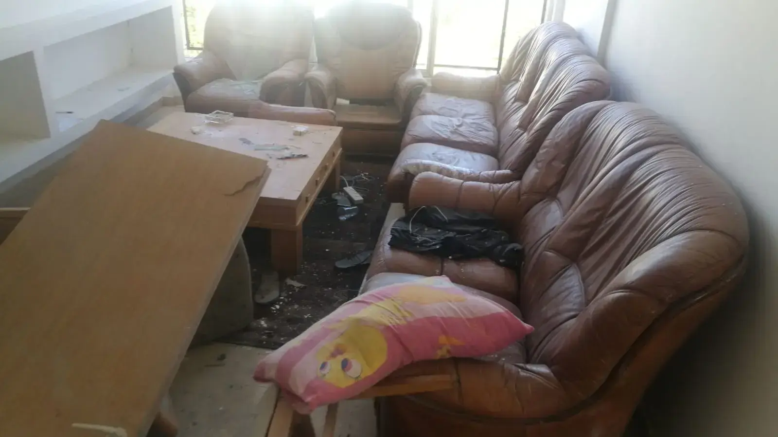דירת השבחים שנפגעה אמש באשקלון, 13 בנובמבר 2018 דירת השבחים שנפגעה אמש באשקלון, 13 בנובמבר 2018