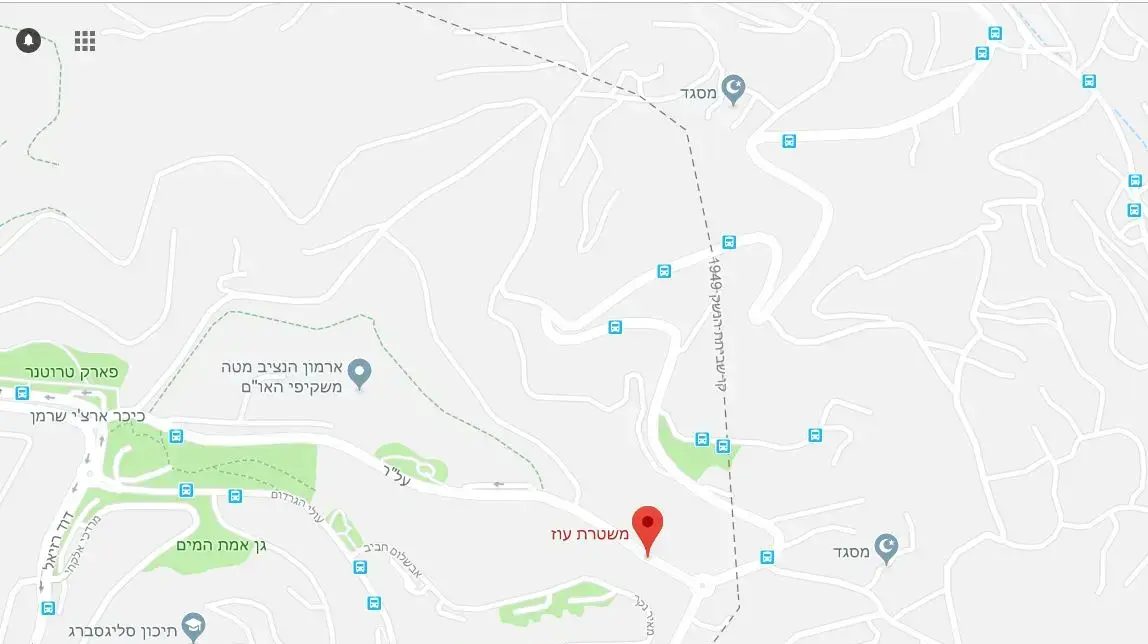 דקירה בארמון הנציב בירושלים 14 בנובמבר 2018 
מפה