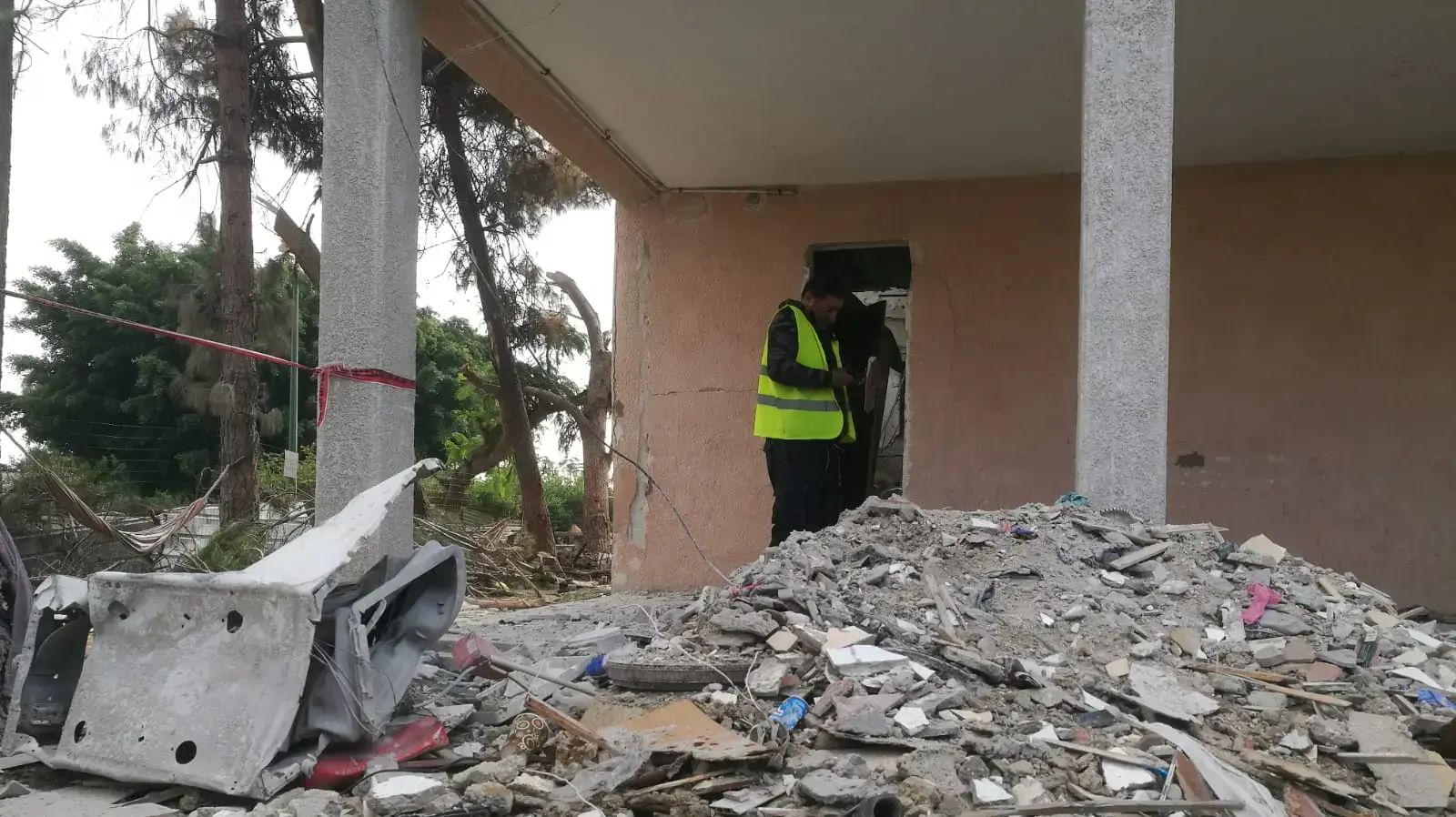 מבנים שניזוקו בסבב הרקטות האחרון, אשקלון 19 בנובמבר 2018 