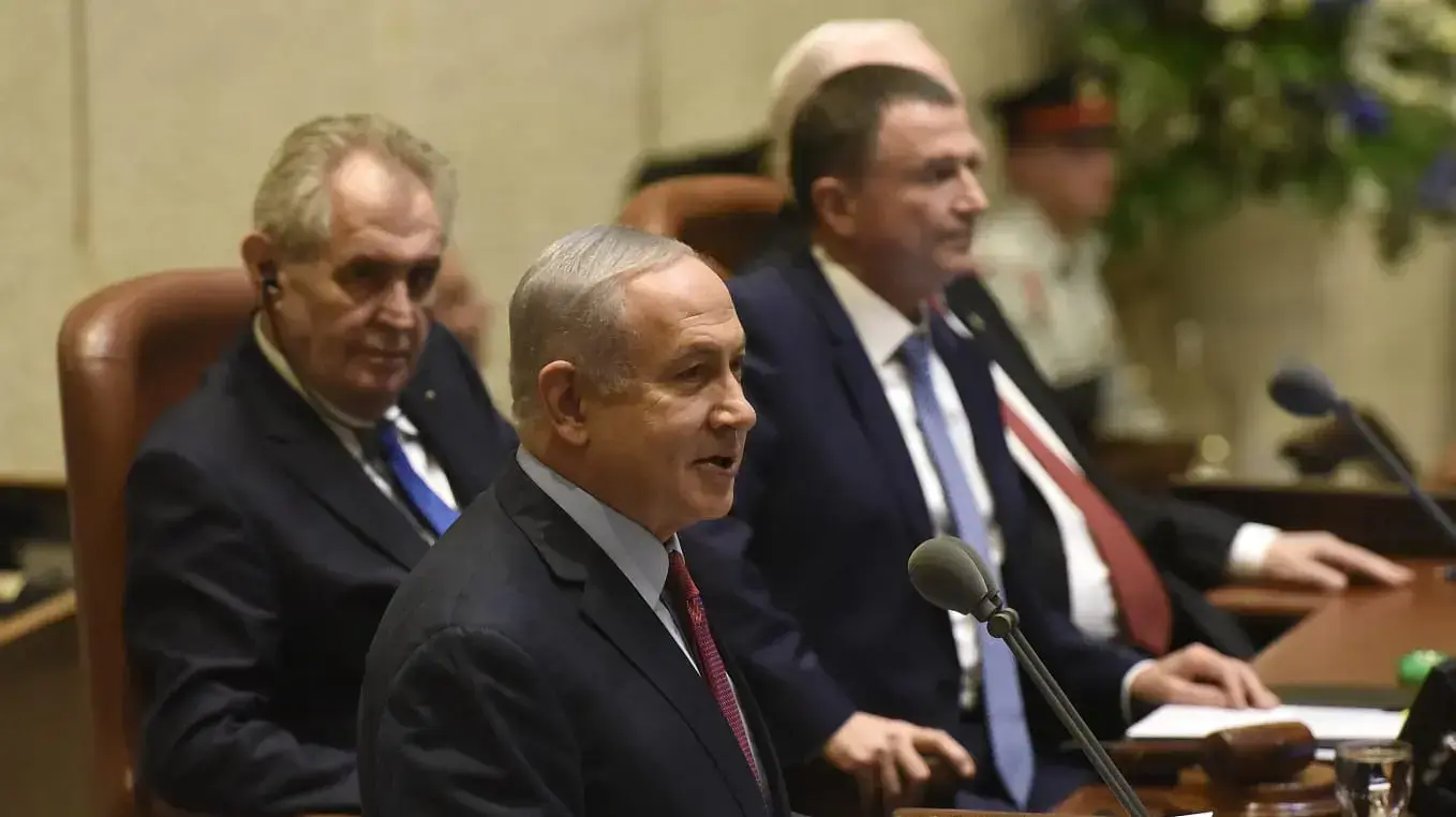 ראש הממשלה בנימין נתניהו בישיבה מיוחדת בכנסת לכבוד ביקורו של נשיא צ'כיה, 26 בנובמבר 2018 ראש הממשלה בנימין נתניהו בישיבה מיוחדת בכנסת לכבוד ביקורו של נשיא צ'כיה, 26 בנובמבר 2018