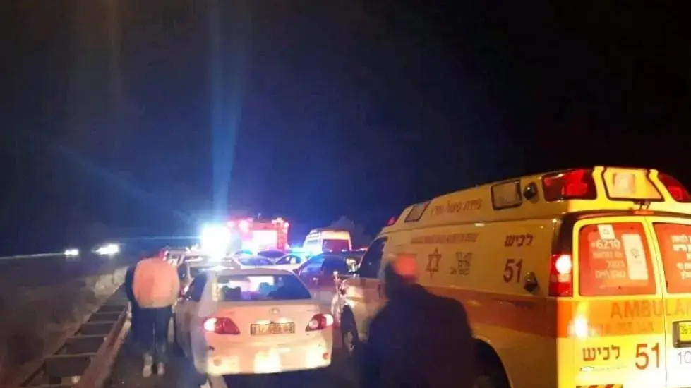 זירת התאונה ליד קריית גת - 7 דצמבר 2018