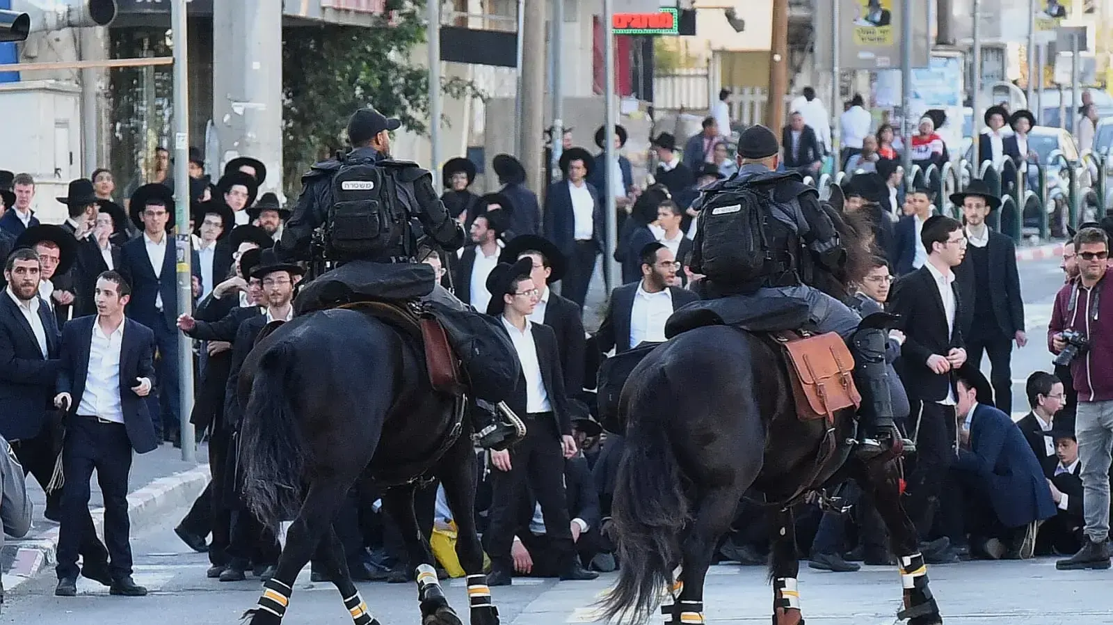 הפגנת חרדים בבני ברק 10 בדצמבר 2018 הפגנת חרדים בבני ברק 10 בדצמבר 2018