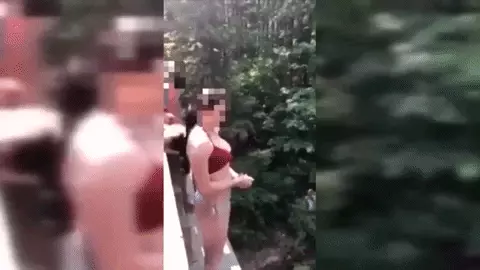 גיף ג'ורדן הולגרסון נדחפת מגשר גיף ג'ורדן הולגרסון נדחפת מגשר