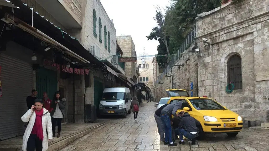 זירת הפיגוע בעיר העתיקה 13 בדצמבר 2018 