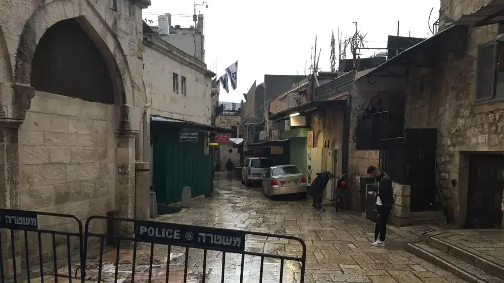 זירת הפיגוע בעיר העתיקה 13 בדצמבר 2018 