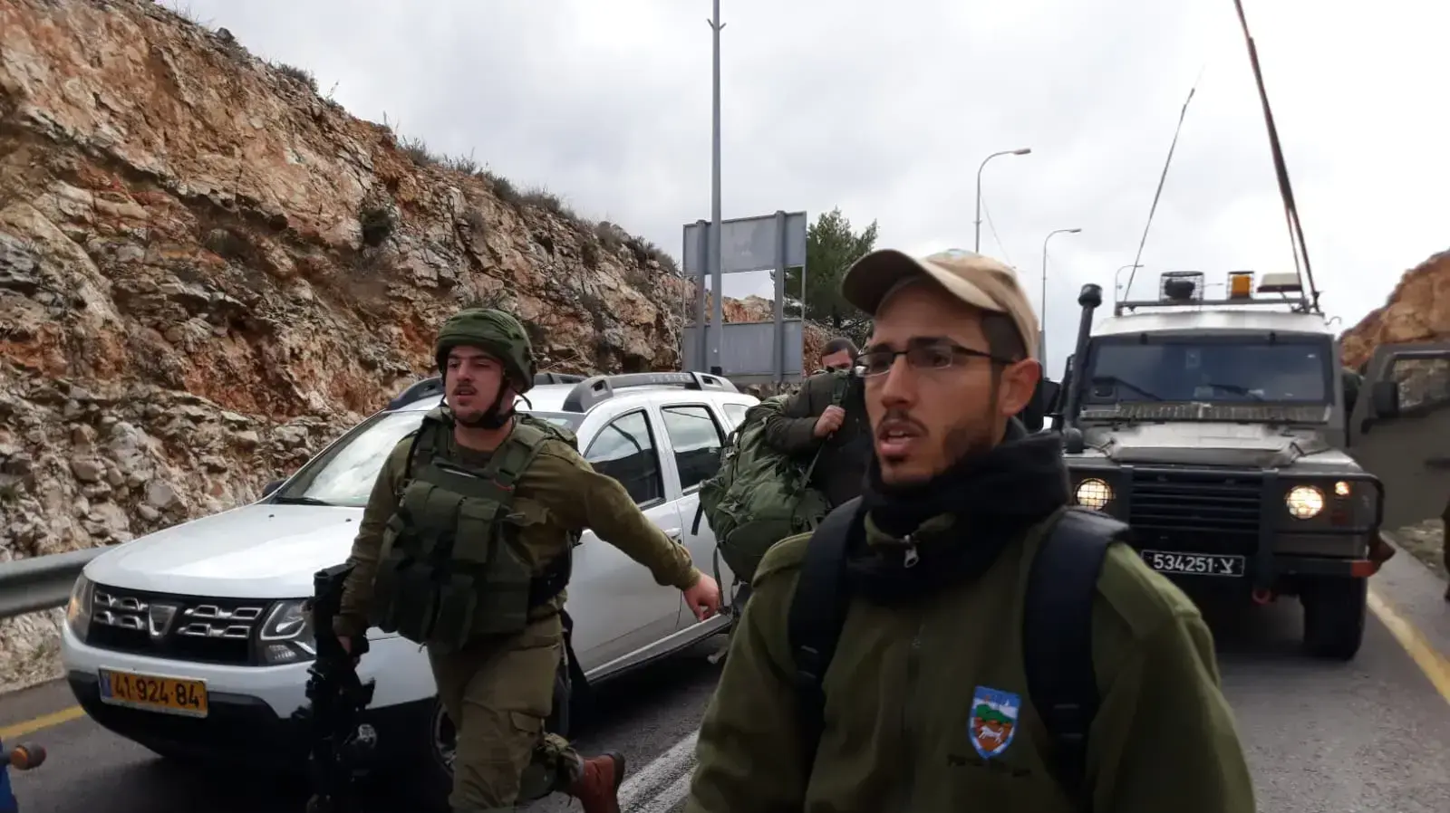 זירת הפיגוע בצומת עפרה , דצמבר 2018 זירת הפיגוע בצומת עפרה , דצמבר 2018