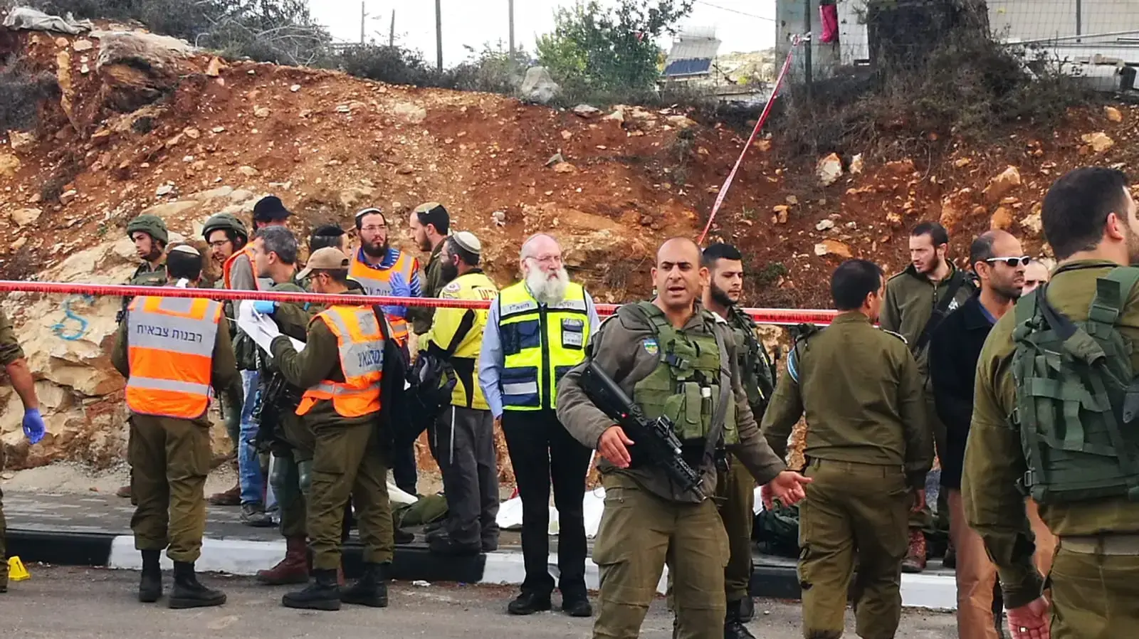 זירת הפיגוע בצומת עפרה , דצמבר 2018 זירת הפיגוע בצומת עפרה , דצמבר 2018