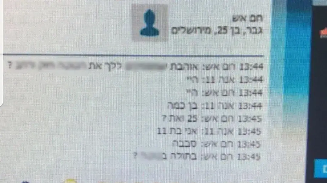 שיחות מיניות שניהלו חשודים בפדופיליה ברשת בצ'אטים - מצונזר שיחות מיניות שניהלו חשודים בפדופיליה ברשת בצ'אטים - מצונזר