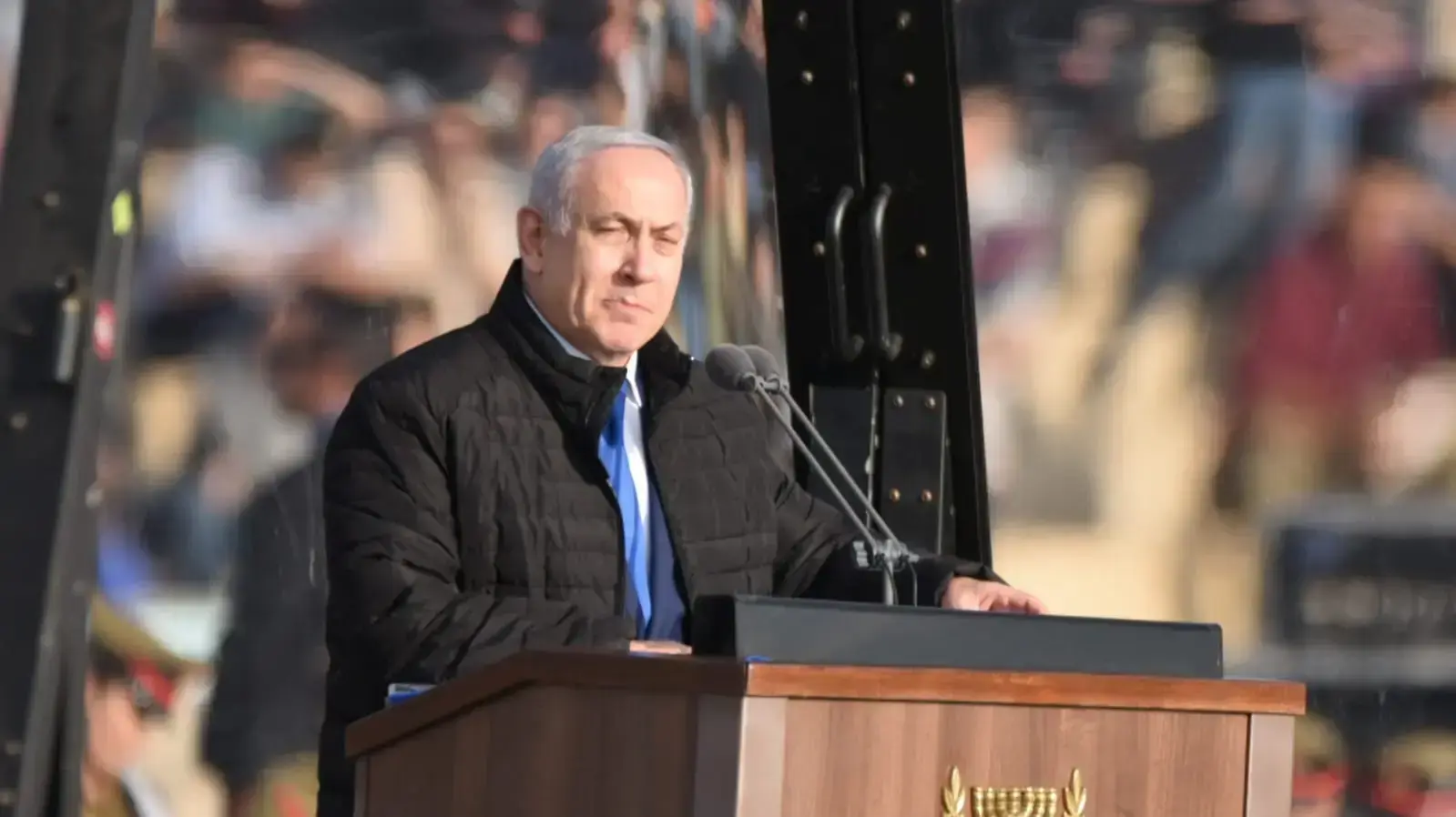 ראש הממשלה, בנימין נתניהו במהלך טקס מסדר כנפיים 26 בדצמבר 2018 
