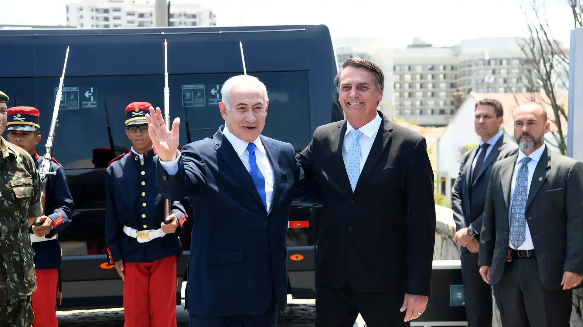 נתניהו עם נשיא ברזיל ז'איר בולסונארו בברזיל נתניהו עם נשיא ברזיל ז'איר בולסונארו בברזיל