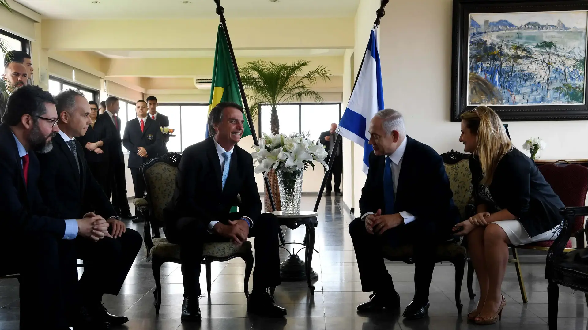 נתניהו עם נשיא ברזיל ז'איר בולסונארו בברזיל נתניהו עם נשיא ברזיל ז'איר בולסונארו בברזיל
