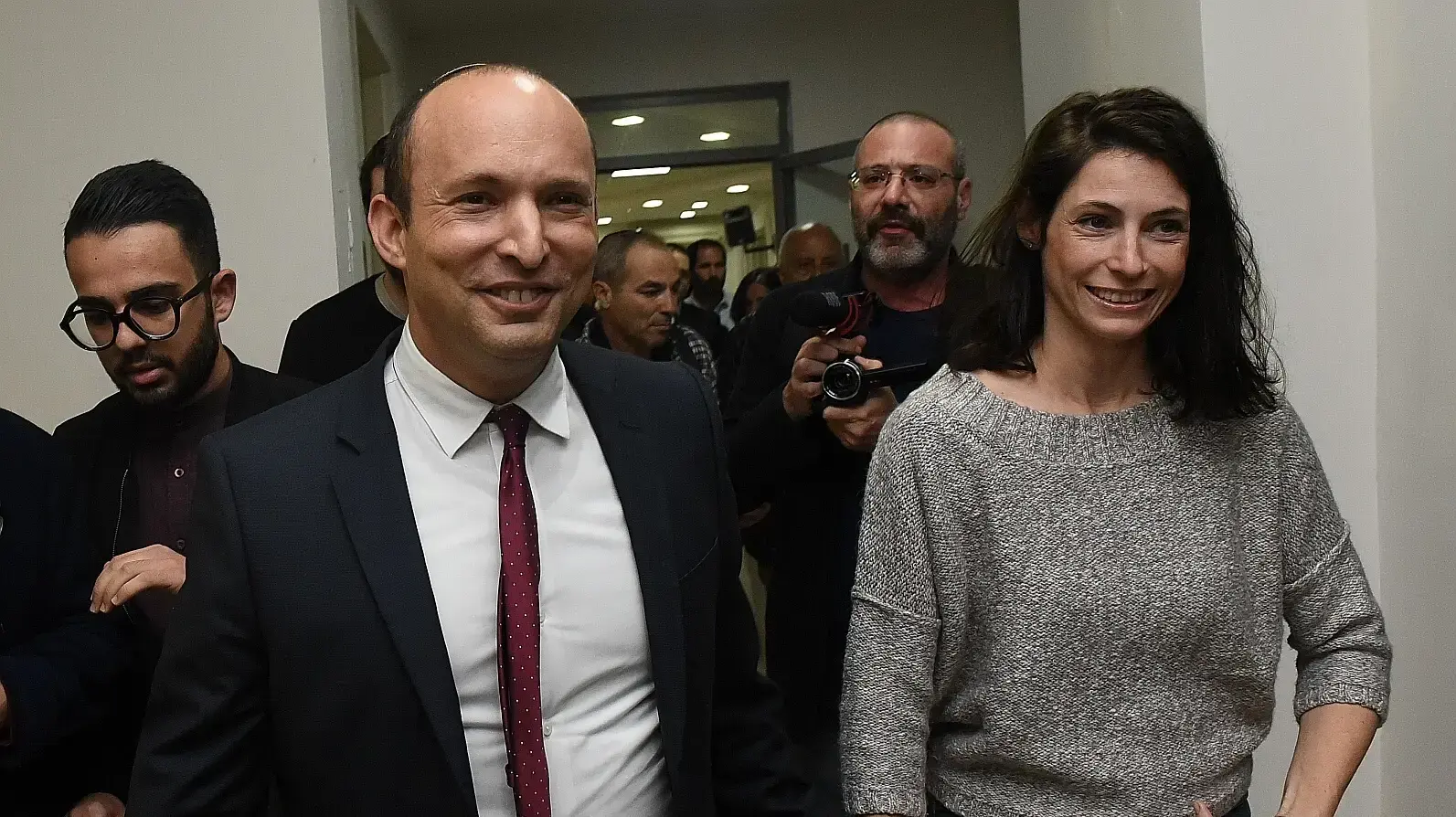 נפתלי בנט ואשתו גילת, בית סוקולוב, 29 בדצמבר 2018