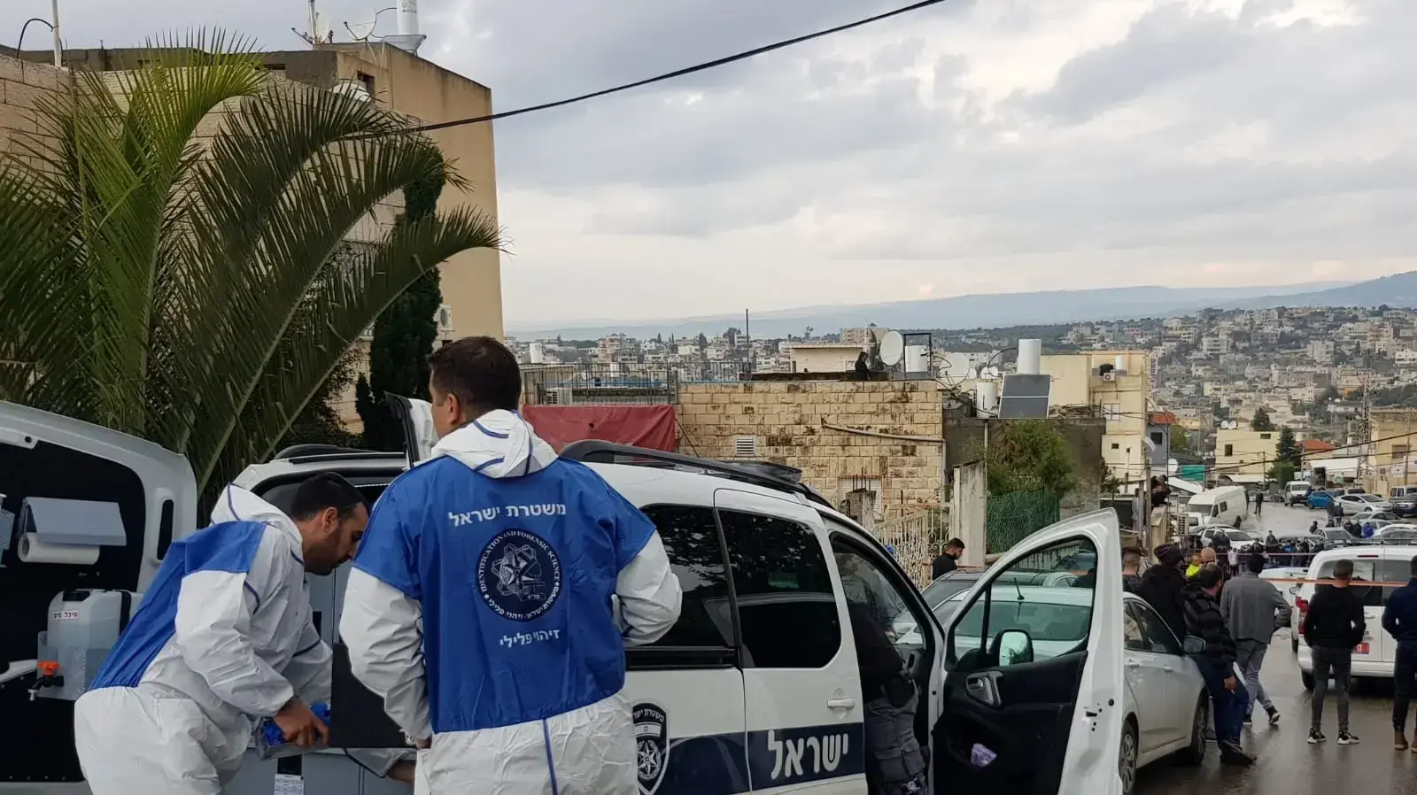 זירת הרצח בשפרעם בה נהרג גבר בן 47, 31 בדצמבר 2018 זירת הרצח בשפרעם בה נהרג גבר בן 47, 31 בדצמבר 2018