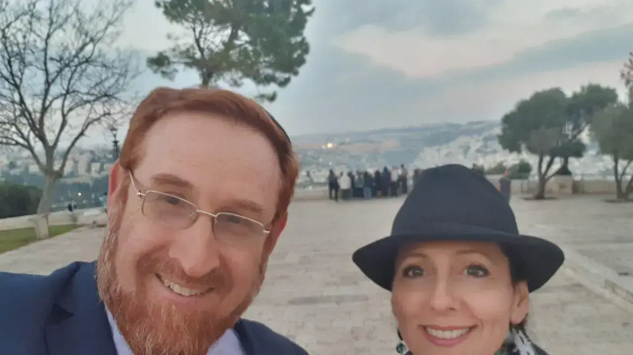 יהודה גליק ובת זוגו 1 בינואר 2019 