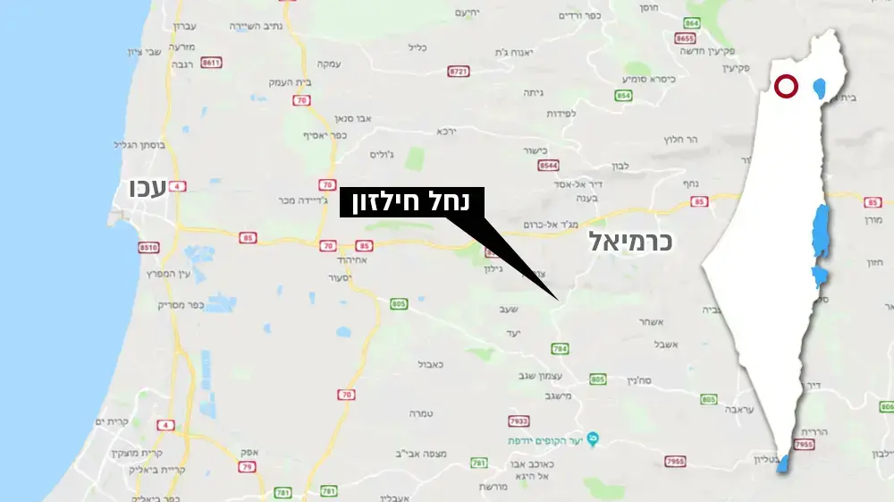מפת נחל חילזון , ינואר 2019 מפת נחל חילזון , ינואר 2019