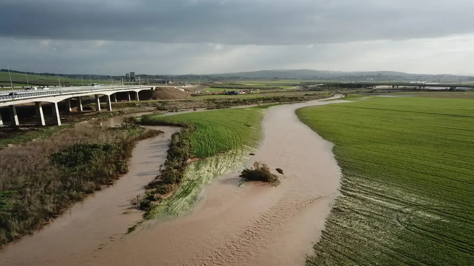 זרימה בנחל הקישון, 8 בינואר 2019 זרימה בנחל הקישון, 8 בינואר 2019