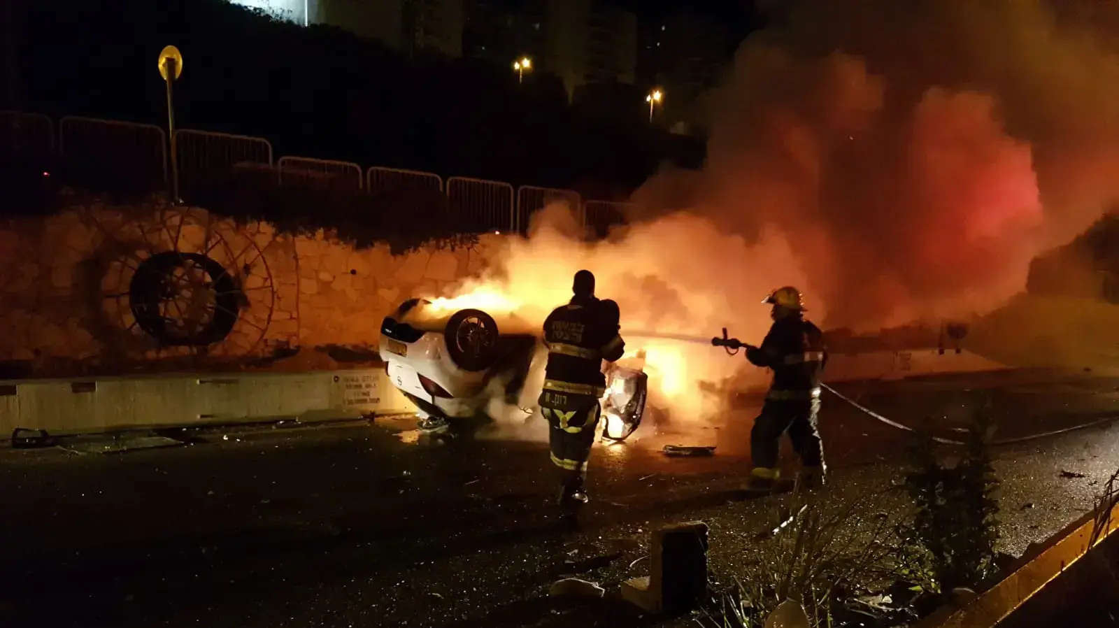 התהפכות רכב בכביש 40 התהפכות רכב בכביש 40