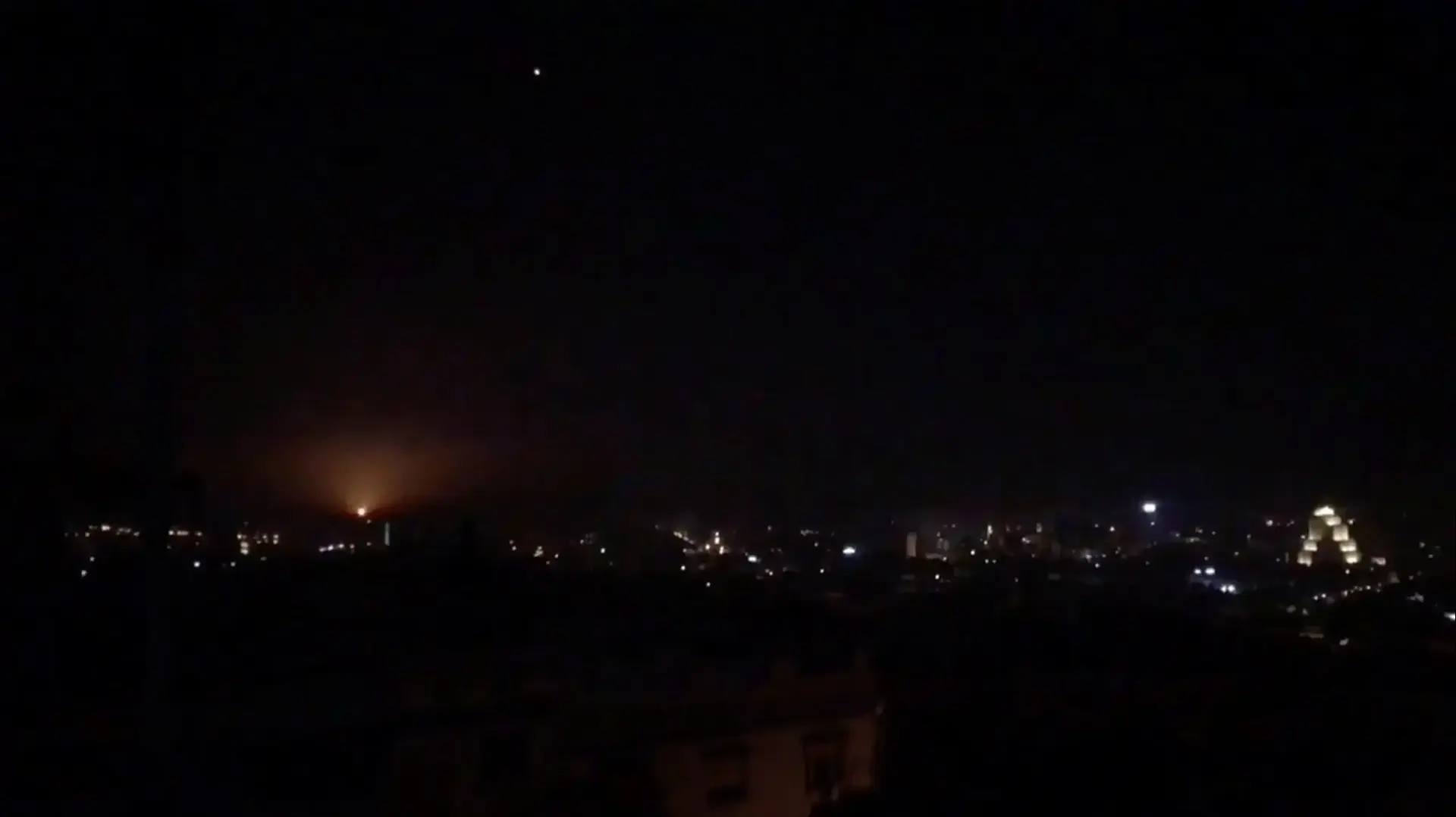 תיעוד התקיפה הישראלית בסוריה על פי דיווחים ב-21 בינואר 2019