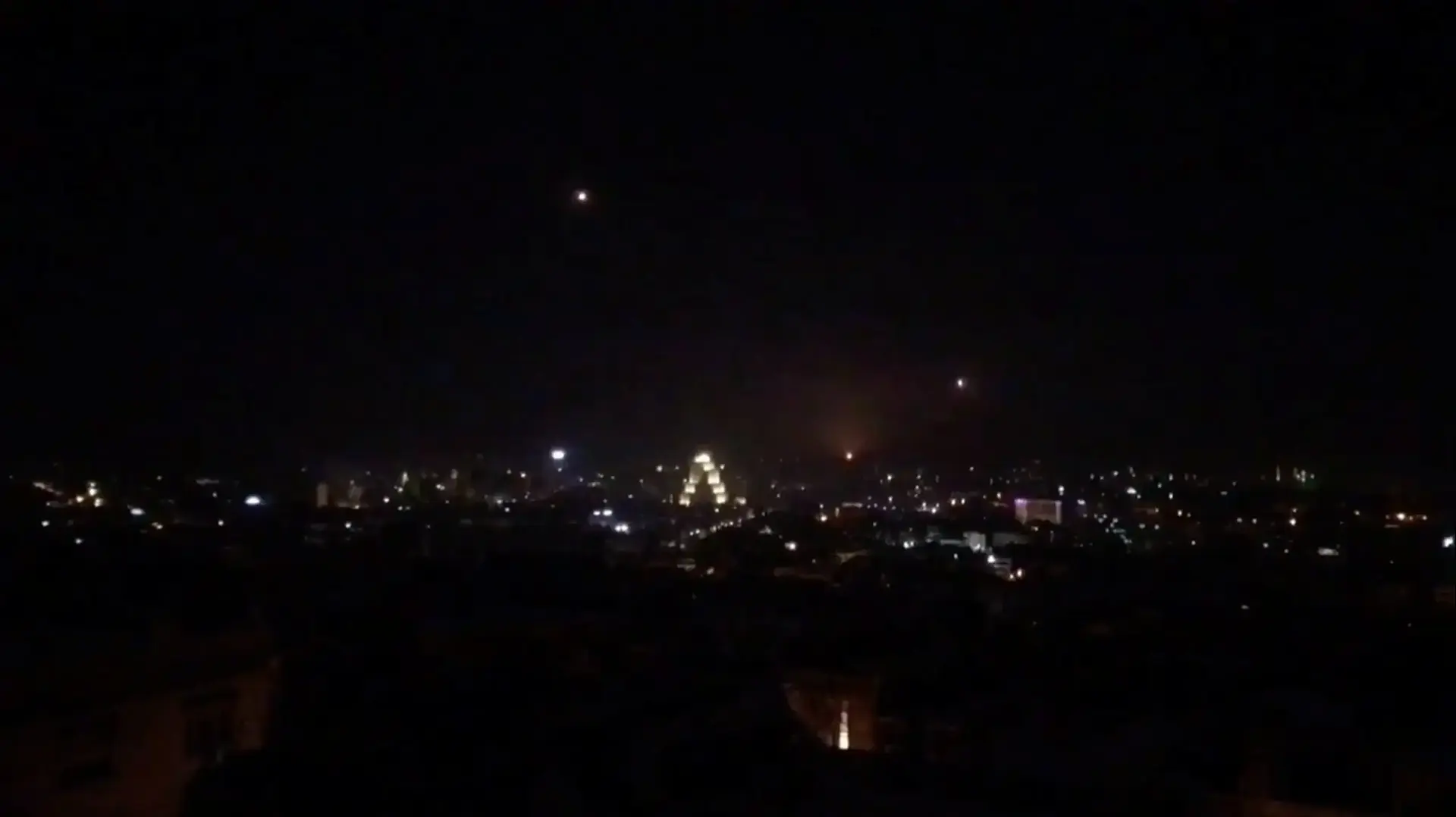 תיעוד התקיפה הישראלית בסוריה על פי דיווחים ב-21 בינואר 2019