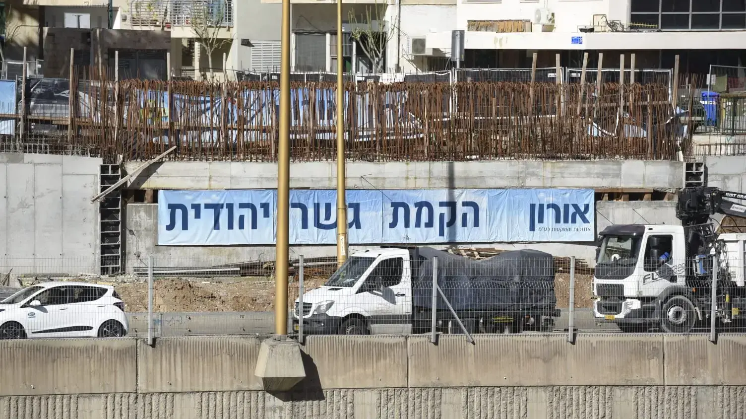 עבודות להקמת גשר יהודית בתל אביב, 25 בינואר 2019 עבודות להקמת גשר יהודית בתל אביב, 25 בינואר 2019