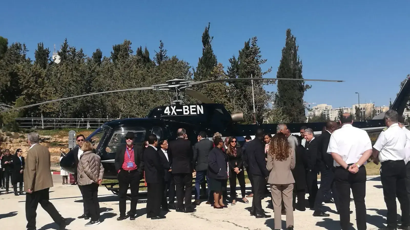 משלחת שגרירי או"ם, לקראת טיסתם לסיור בגבול הצפוני 3, פברואר 2019