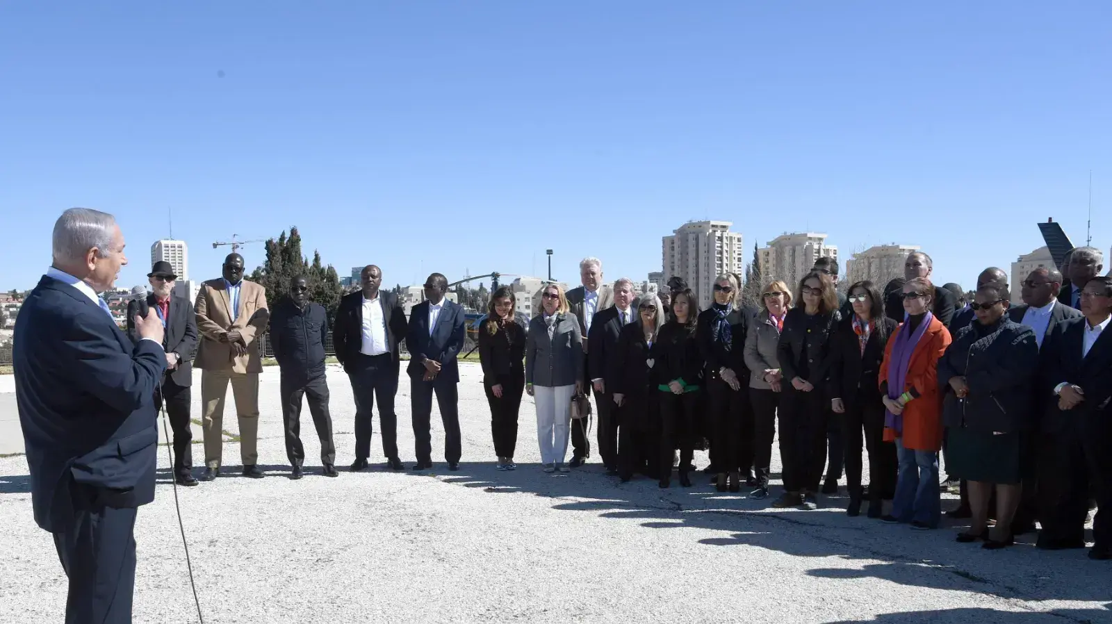 משלחת שגרירי או"ם, לקראת טיסתם לסיור בגבול הצפוני 3, פברואר 2019 